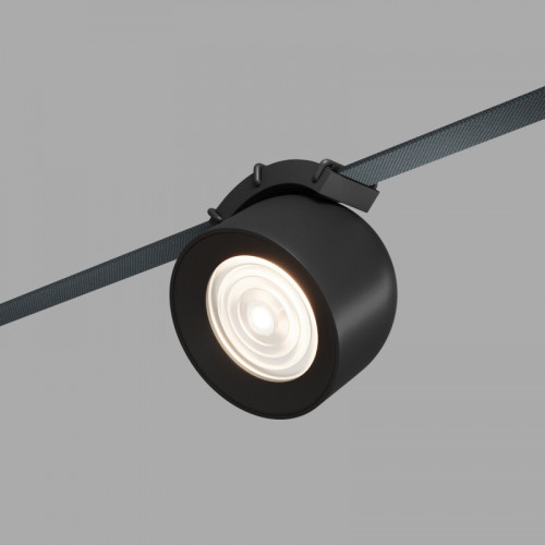 DK5540-BK Поворотный светильник для трека-ремня Belty, серия Spot, со светодиодом, D100*H107мм, 48V DC, 12W, RA90, 38°, 4000K, IP20, черный, алюминий