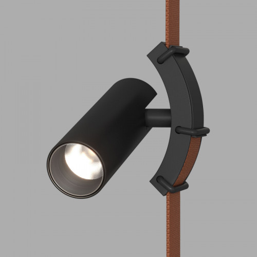 DK5546-BK Поворотный светильник для трека-ремня Belty, серия Spot, со светодиодом, D35*L126.5мм, 48V DC, 7W, RA90, 30°, 4000K, IP20, черный, алюминий