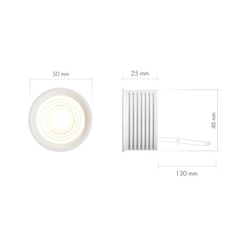 DK4000-8W dim Керамический светодиодный модуль. Белый с прозрачной линзой 60 градусов, 8 Вт, 4000К, диммируемый