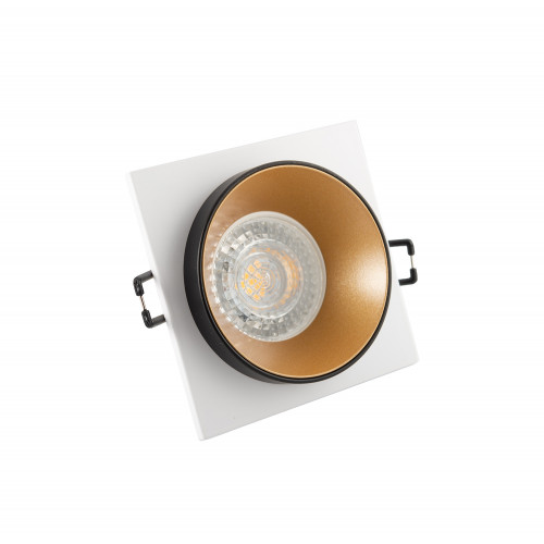 DK2402-GD Встраиваемый светильник, IP 20, 50 Вт, GU10, черный/золотой, алюминий