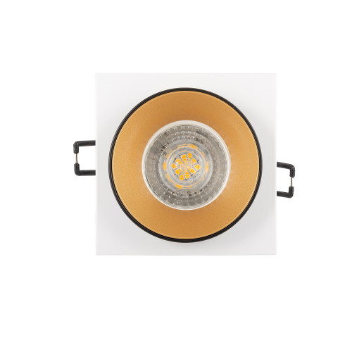 DK2402-GD Встраиваемый светильник, IP 20, 50 Вт, GU10, черный/золотой, алюминий