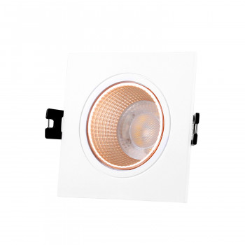 DK3071-WBR Встраиваемый светильник, IP 20, 10 Вт, GU5.3, LED, белый/бронзовый, пластик
