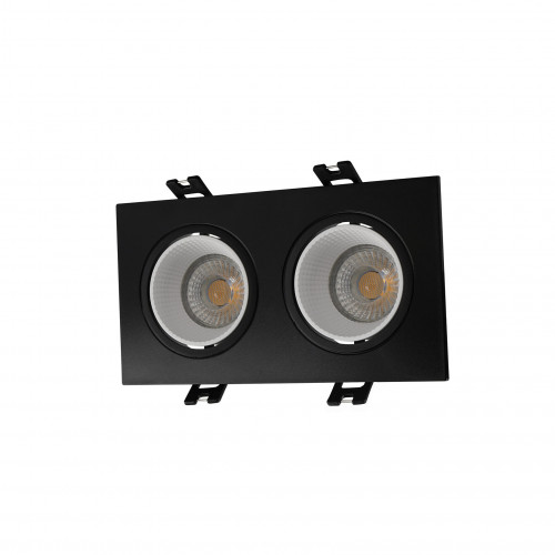 DK3072-BK+WH Встраиваемый светильник, IP 20, 10 Вт, GU5.3, LED, черный/белый, пластик