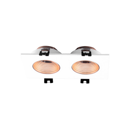 DK3072-WBR Встраиваемый светильник, IP 20, 10 Вт, GU5.3, LED, белый/бронзовый, пластик