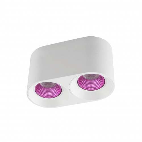 DK3096-WH+PI Светильник накладной IP 20, 10 Вт, GU5.3, LED, белый/розовый, пластик