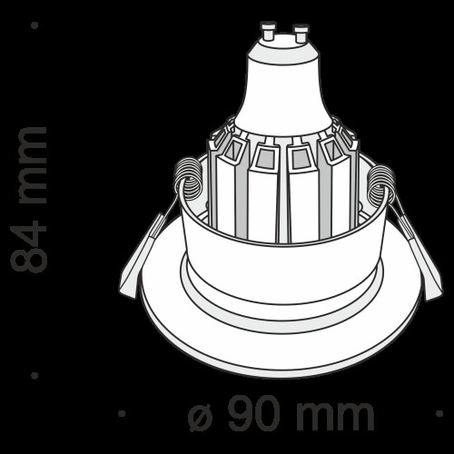 Встраиваемый светильник Technical DL041-01G