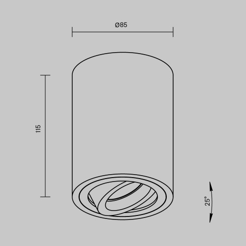 Потолочный светильник Technical C016CL-01B