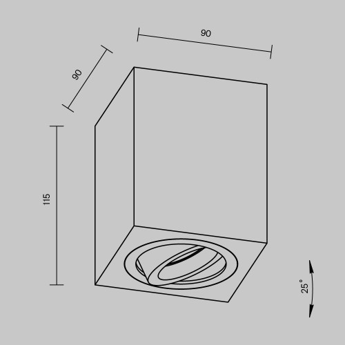 Потолочный светильник Technical C017CL-01W