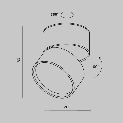 Потолочный светильник Technical C024CL-L12B3K