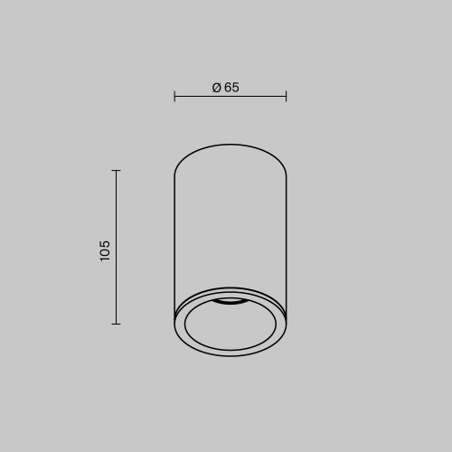 Потолочный светильник Technical C029CL-01-S-B