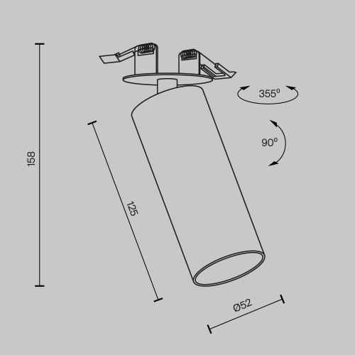 Потолочный светильник Technical C053CL-L12W4K-W-BS