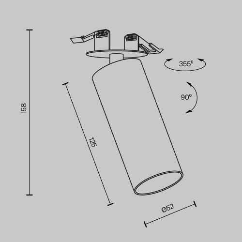 Потолочный светильник Technical C053CL-L12W4K-W-B