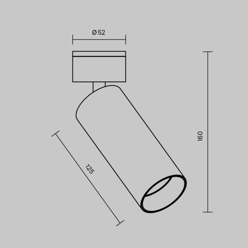 Потолочный светильник Technical C055CL-L12B3K-W-B