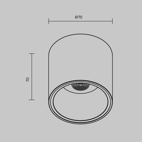 Потолочный светильник Technical C064CL-L12W4K-D