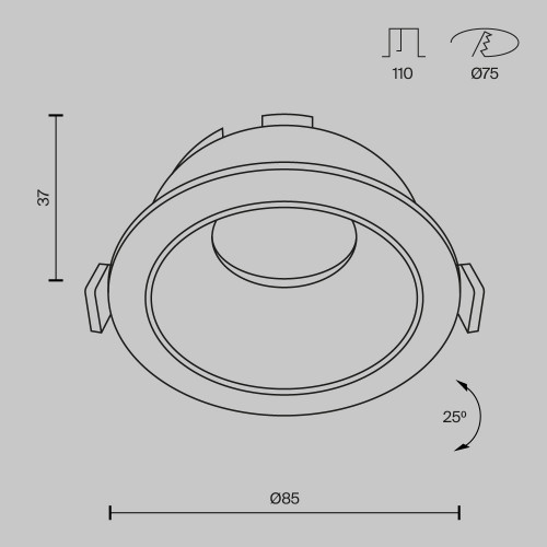 Встраиваемый светильник Technical DL051-U-1W