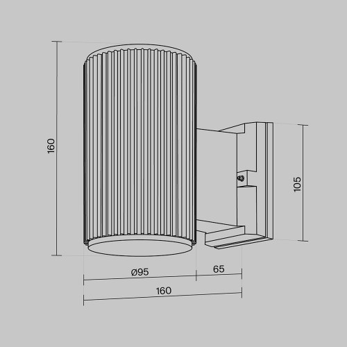 Настенный светильник (бра) Outdoor O419WL-01GR