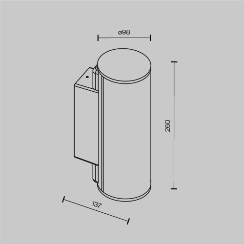 Настенный светильник (бра) Outdoor O434WL-L12GF3K