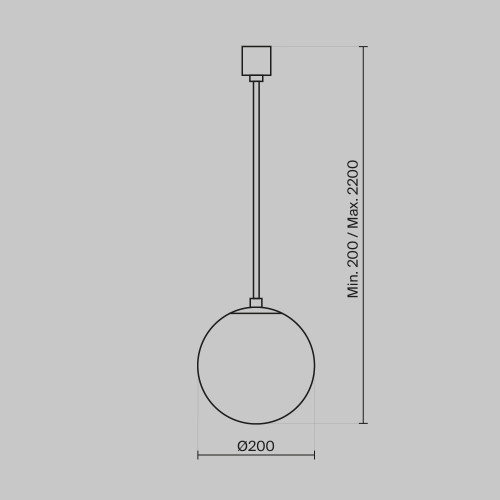 Подвесной светильник Technical P039PL-5W3K-20-B