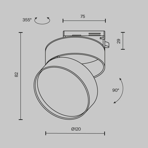 Трековый светильник Technical TR007-1-18W3K-W