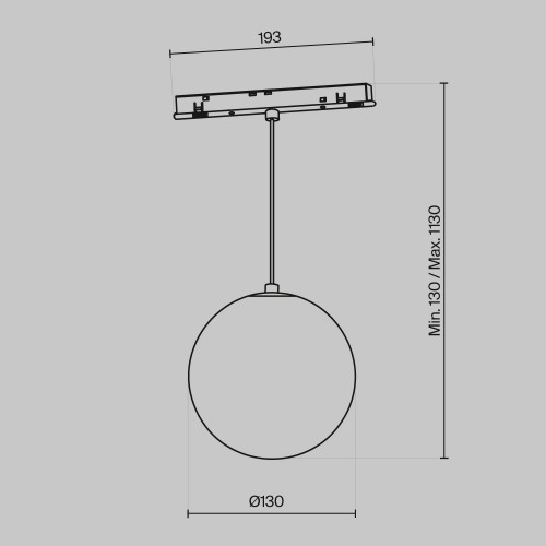 Трековый светильник Technical TR039-4-5WTW-DD-B