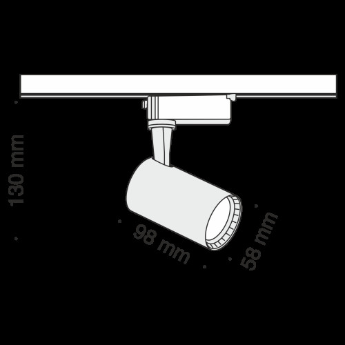 Трековый светильник Technical TR003-1-6W4K-B