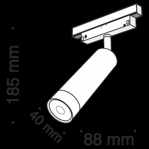 Трековый светильник Technical TR019-2-7W3K-B