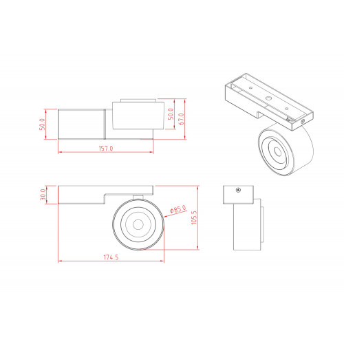 Потолочный светильник Technical C062CL-L12W4K