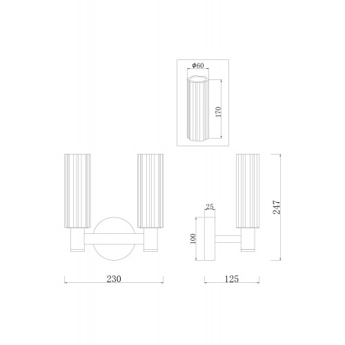 Настенный светильник (бра) Freya FR5167WL-02BS