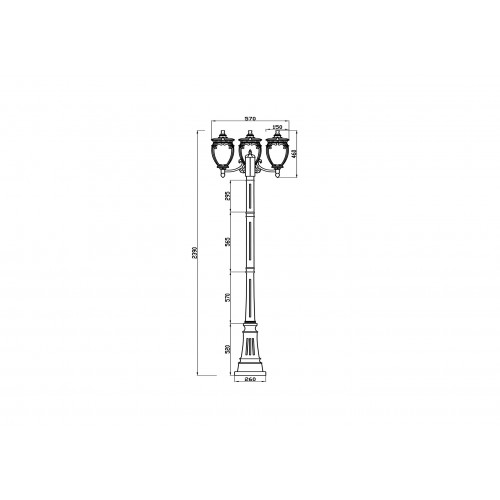 Садово-парковый светильник Outdoor O414FL-03GB