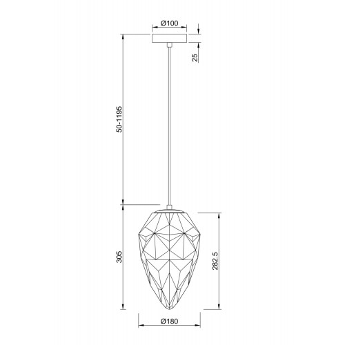 Подвесной светильник Maytoni P052PL-01BL