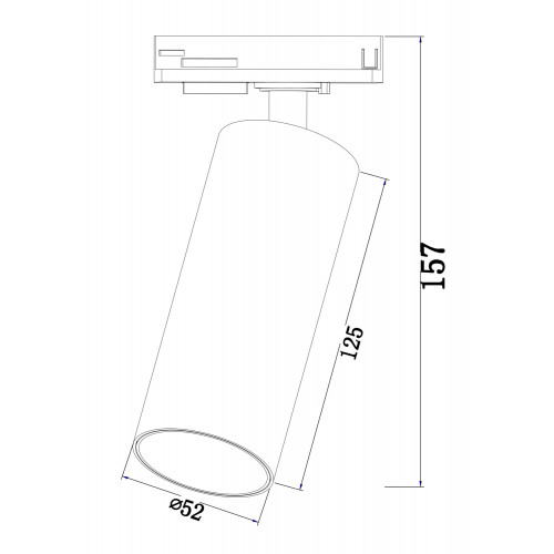 Трековый светильник Technical TR021-1-12B4K