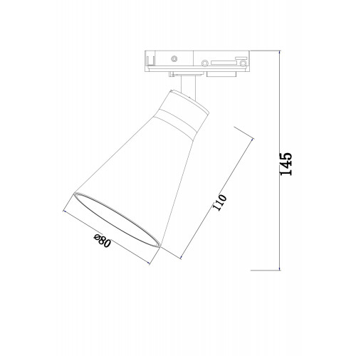 Трековый светильник Technical TR022-1-GU10-W