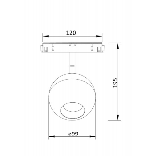 Трековый светильник Technical TR028-2-15W3K-W