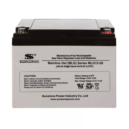 Гелевый аккумулятор SunStonePower MLG12-26 ( 26Ач )